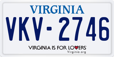 VA license plate VKV2746
