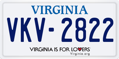 VA license plate VKV2822