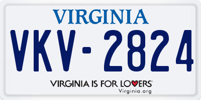 VA license plate VKV2824