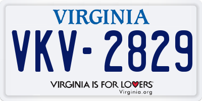 VA license plate VKV2829