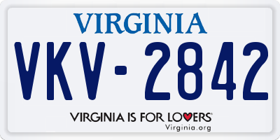 VA license plate VKV2842