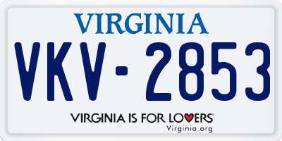 VA license plate VKV2853