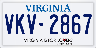VA license plate VKV2867