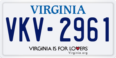 VA license plate VKV2961