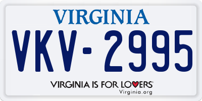 VA license plate VKV2995
