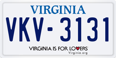 VA license plate VKV3131
