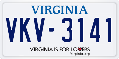 VA license plate VKV3141