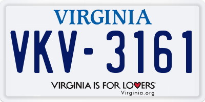 VA license plate VKV3161
