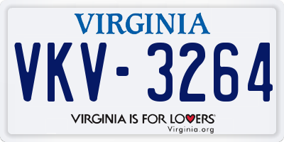 VA license plate VKV3264