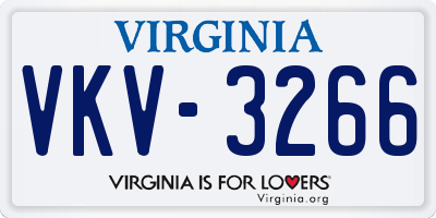 VA license plate VKV3266
