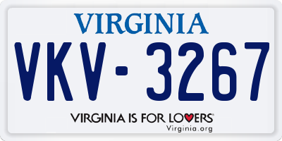 VA license plate VKV3267
