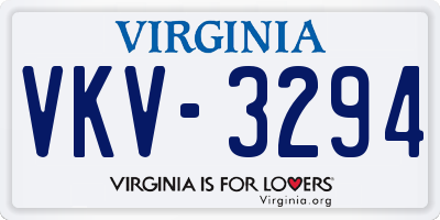 VA license plate VKV3294