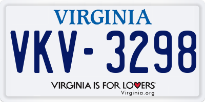 VA license plate VKV3298