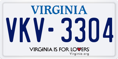VA license plate VKV3304