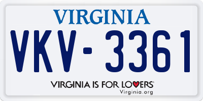 VA license plate VKV3361