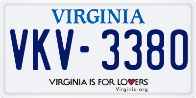 VA license plate VKV3380