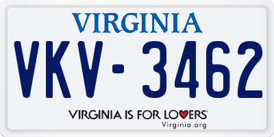 VA license plate VKV3462