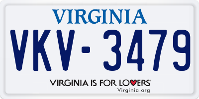 VA license plate VKV3479