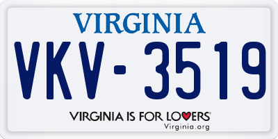 VA license plate VKV3519
