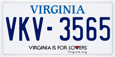 VA license plate VKV3565