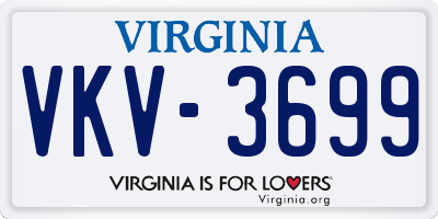 VA license plate VKV3699