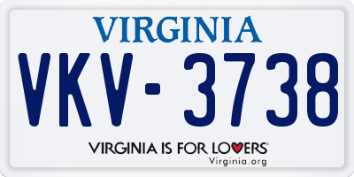 VA license plate VKV3738