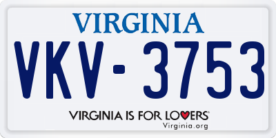 VA license plate VKV3753