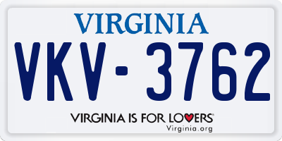 VA license plate VKV3762