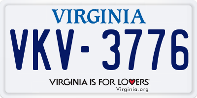VA license plate VKV3776