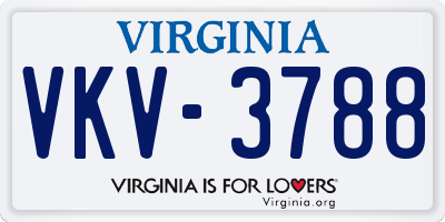 VA license plate VKV3788