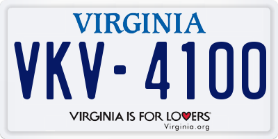 VA license plate VKV4100