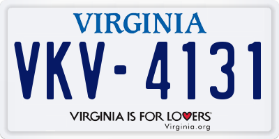 VA license plate VKV4131