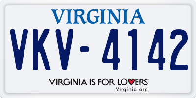 VA license plate VKV4142