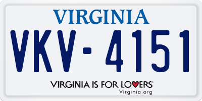 VA license plate VKV4151