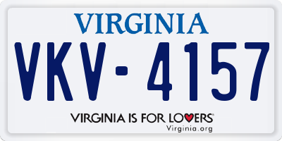 VA license plate VKV4157