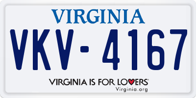 VA license plate VKV4167