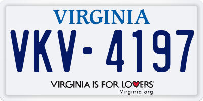 VA license plate VKV4197
