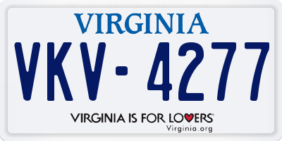 VA license plate VKV4277
