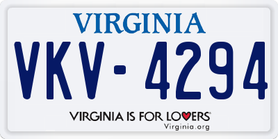 VA license plate VKV4294