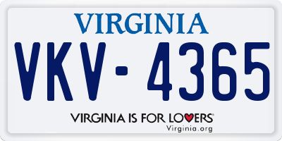 VA license plate VKV4365