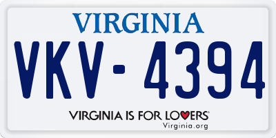 VA license plate VKV4394