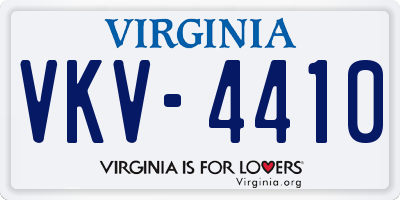 VA license plate VKV4410
