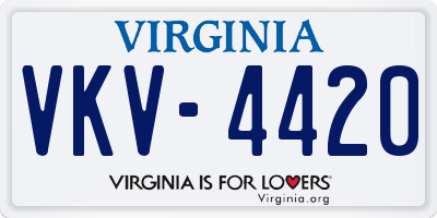 VA license plate VKV4420