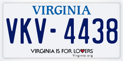 VA license plate VKV4438