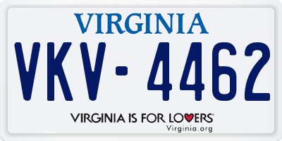 VA license plate VKV4462
