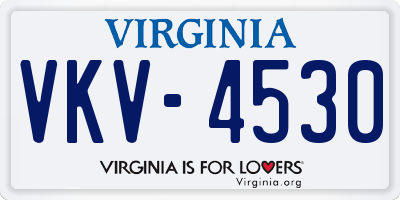 VA license plate VKV4530