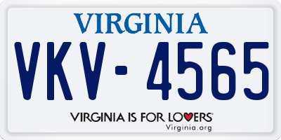 VA license plate VKV4565