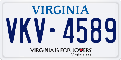 VA license plate VKV4589