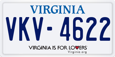 VA license plate VKV4622