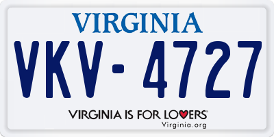 VA license plate VKV4727